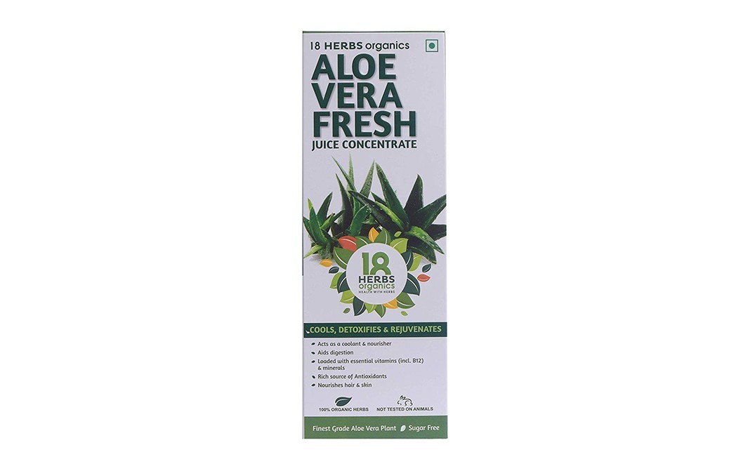 18 Herbs Organics Aloe Vera Fresh Juice Concentrate-   Pack  500 millilitre